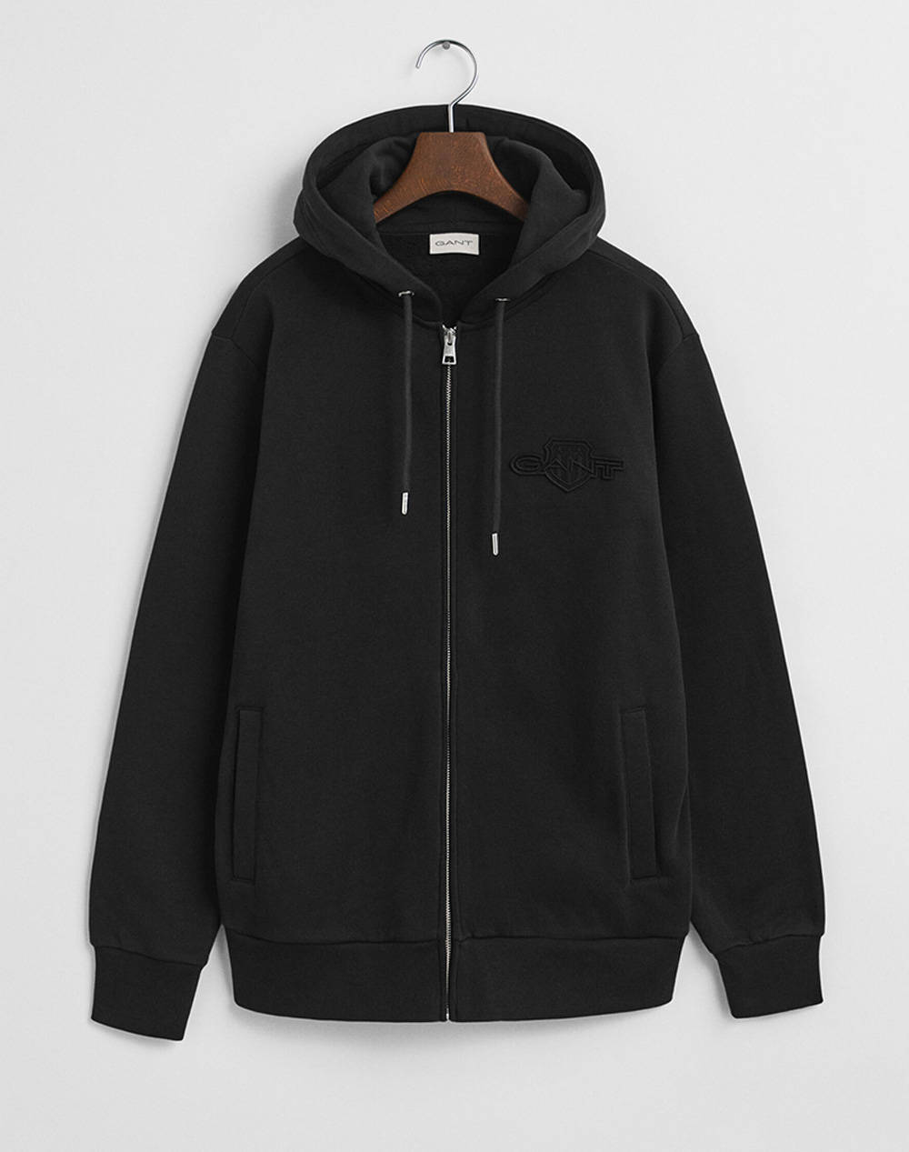 GANT ΖΑΚΕΤΑ ΦΟΥΤΕΡ REG TONAL SHIELD FULL ZIP HOODIE 3G2067057-5 Black