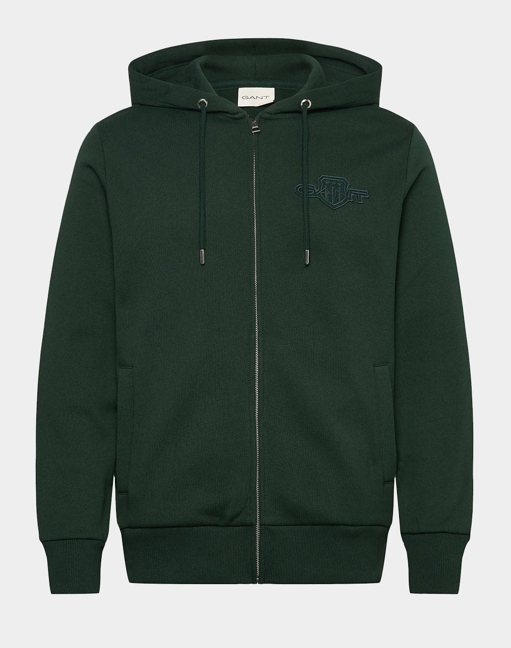 GANT ΖΑΚΕΤΑ ΦΟΥΤΕΡ REG TONAL SHIELD FULL ZIP HOODIE 3G2067057-374 DarkGreen