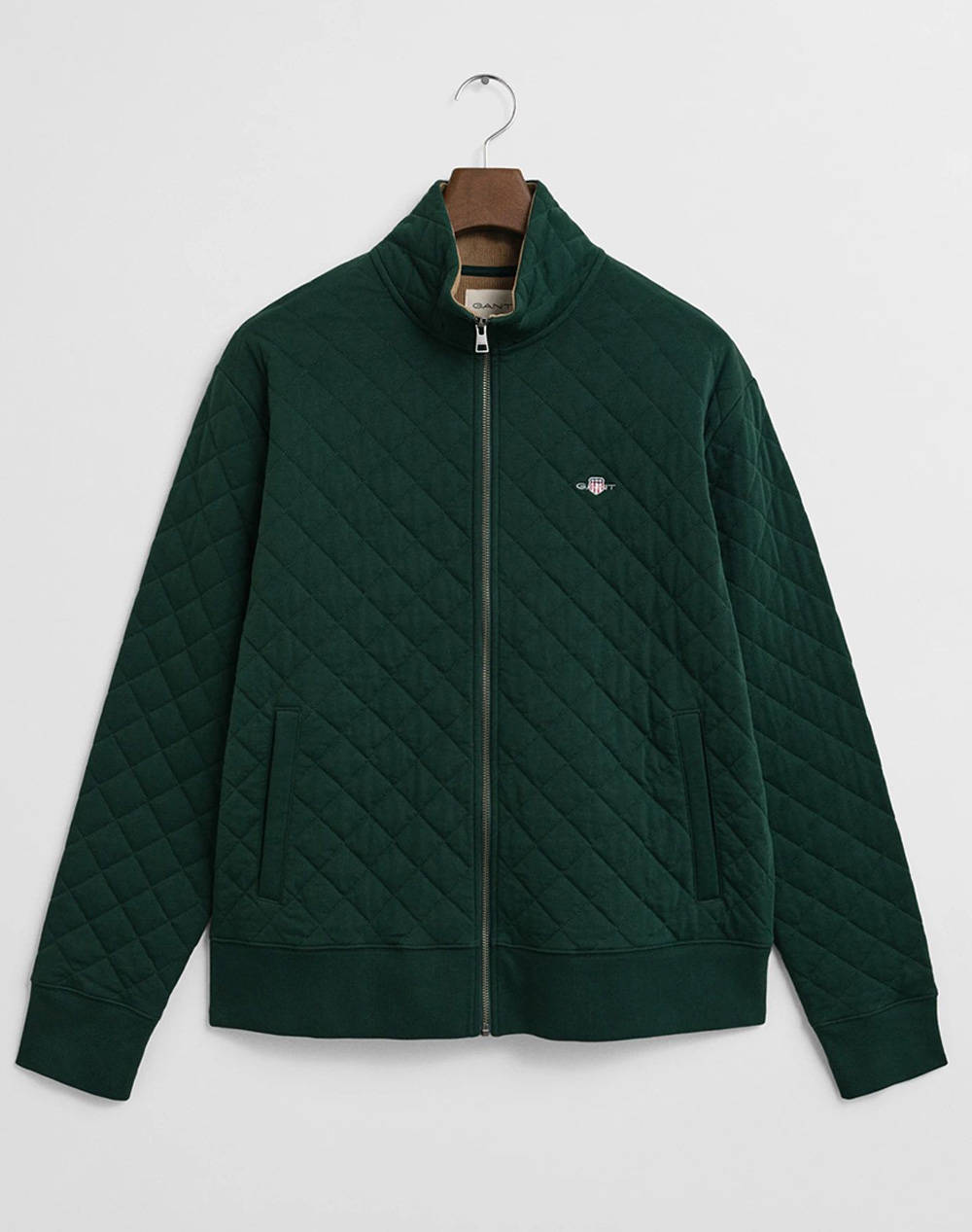 GANT ΖΑΚΕΤΑ ΦΟΥΤΕΡ QUILTED CORD COLLAR FULL ZIP 3G2067081-374 DarkGreen
