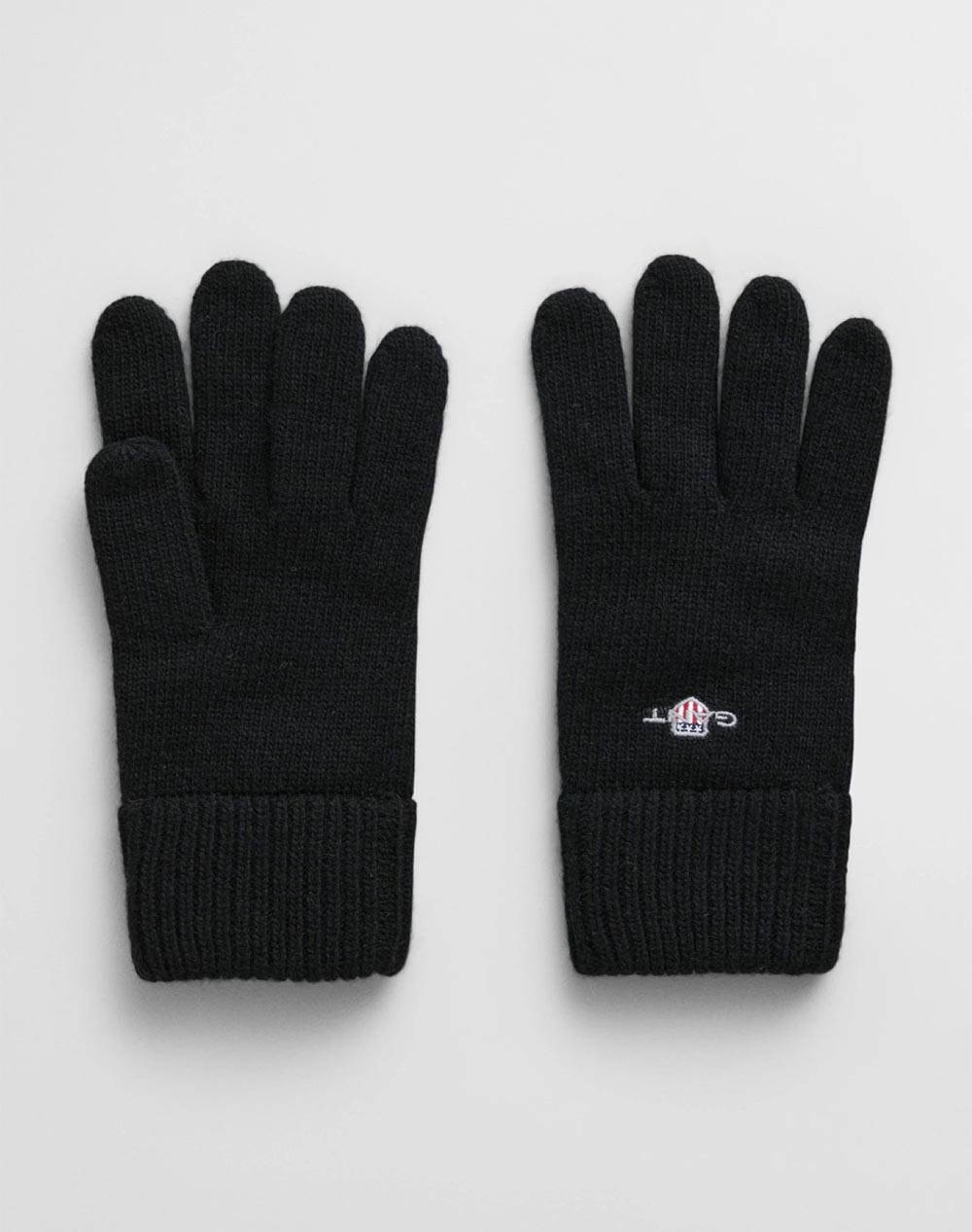 GANT GANT ΓΑΝΤΙΑ SHIELD WOOL GLOVES 3G9930003-5 Black