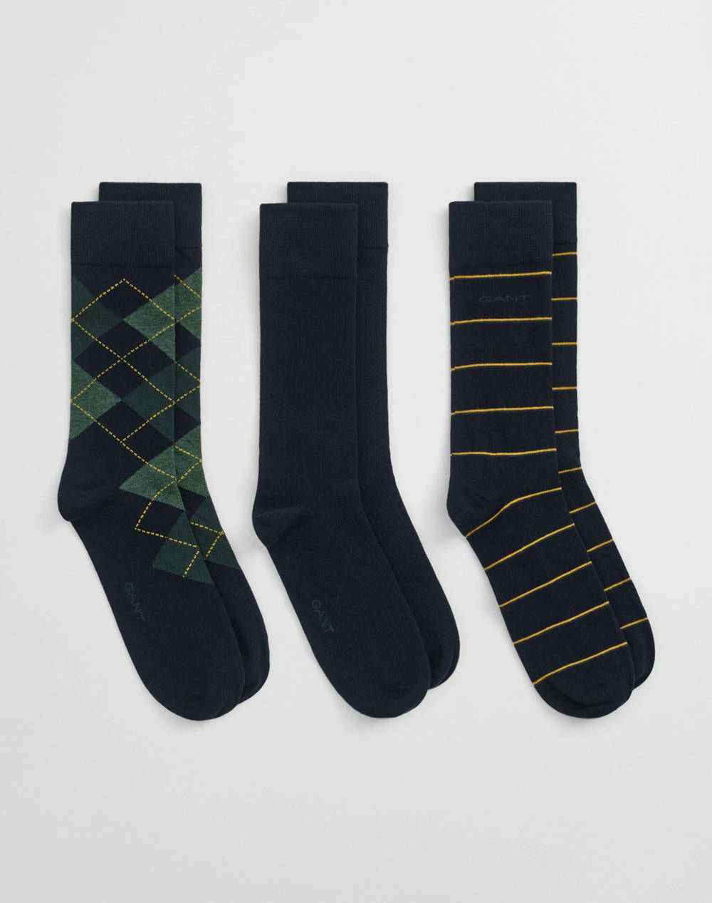 GANT ΚΑΛΤΣΕΣ ΣΕΤ 3 ΤΕΜ ARGYLE AND STRIPE 3-PACK 3G9960334-410 DarkBlue