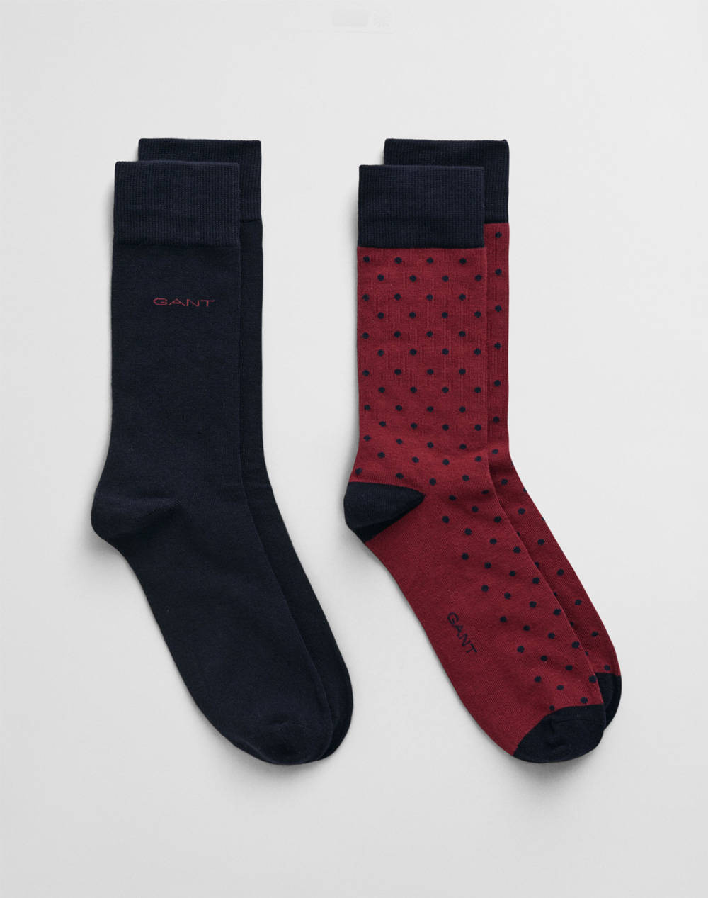 GANT GANT ΚΑΛΤΣΕΣ ΣΕΤ 2 ΤΕΜ DOT AND SOLID SOCKS 2-PACK 3G9960260-604 DarkRed