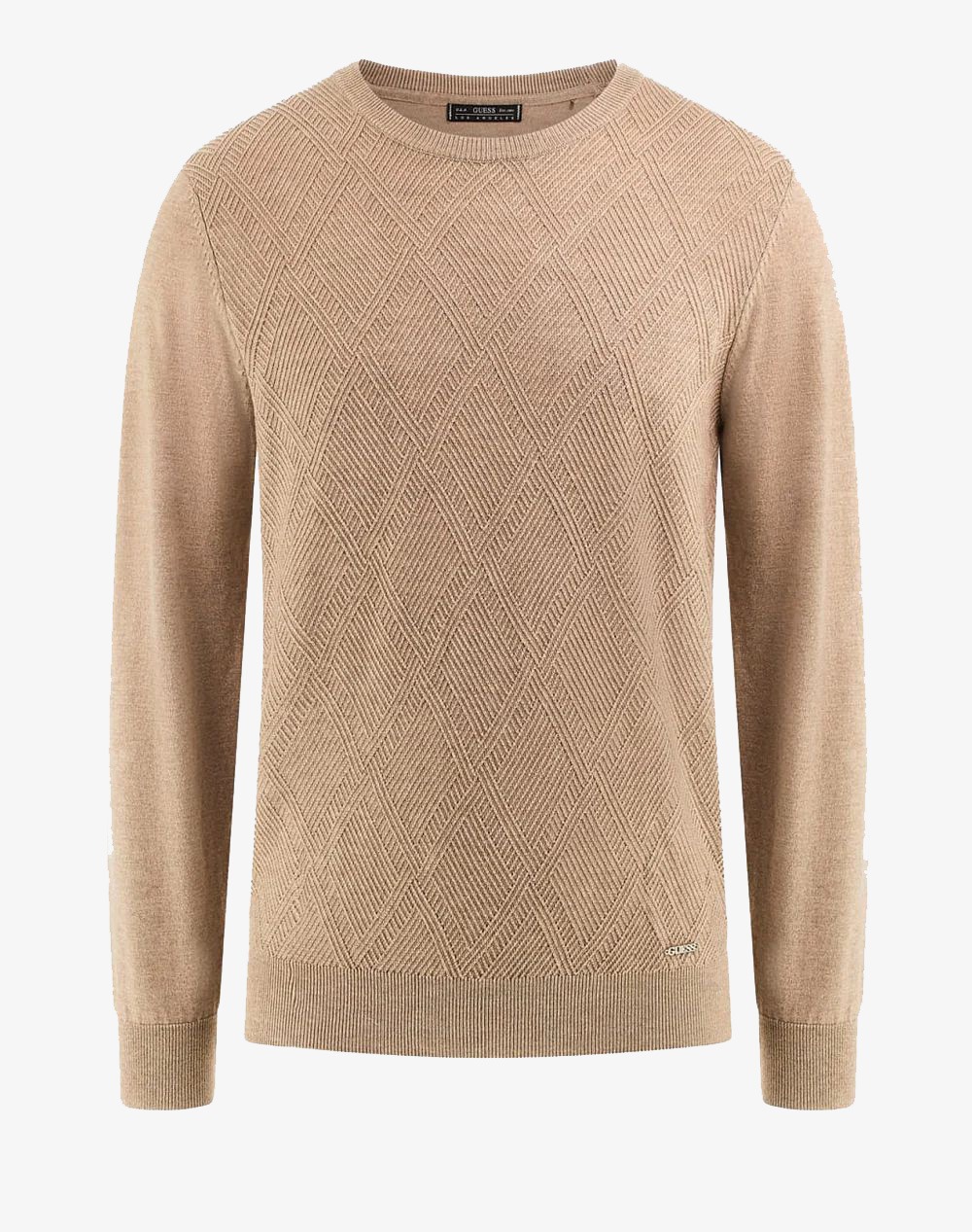 GUESS GUESS JAMAAR CN STITCHED SWTR ΠΛΕΚΤΟ ΑΝΔΡΙΚΟ M5BR08Z0432-H184 Biege