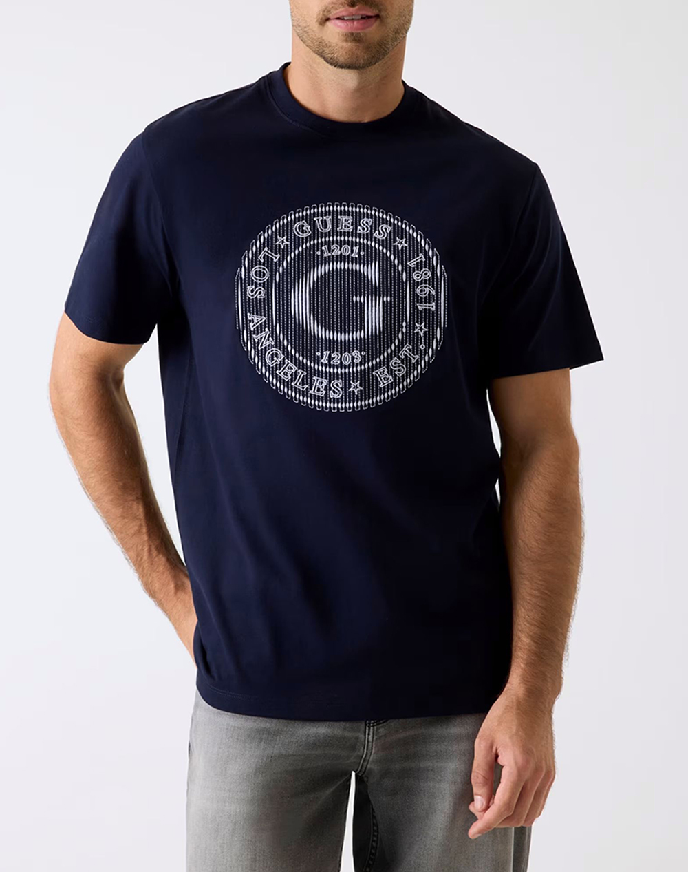 GUESS CN SS BIG G LOGO TEE ΜΠΛΟΥΖΑ ΑΝΔΡΙΚΟ M5BI15K8FQ4-G7V2 DarkBlue