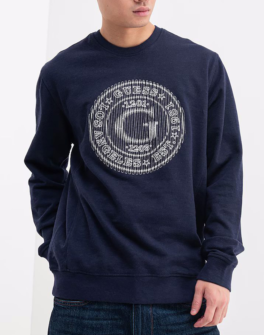 GUESS CN BIG G LOGO SWEATSHIRT ΦΟΥΤΕΡ ΑΝΔΡΙΚΟ M5BQ17K1021-H71W DarkBlue