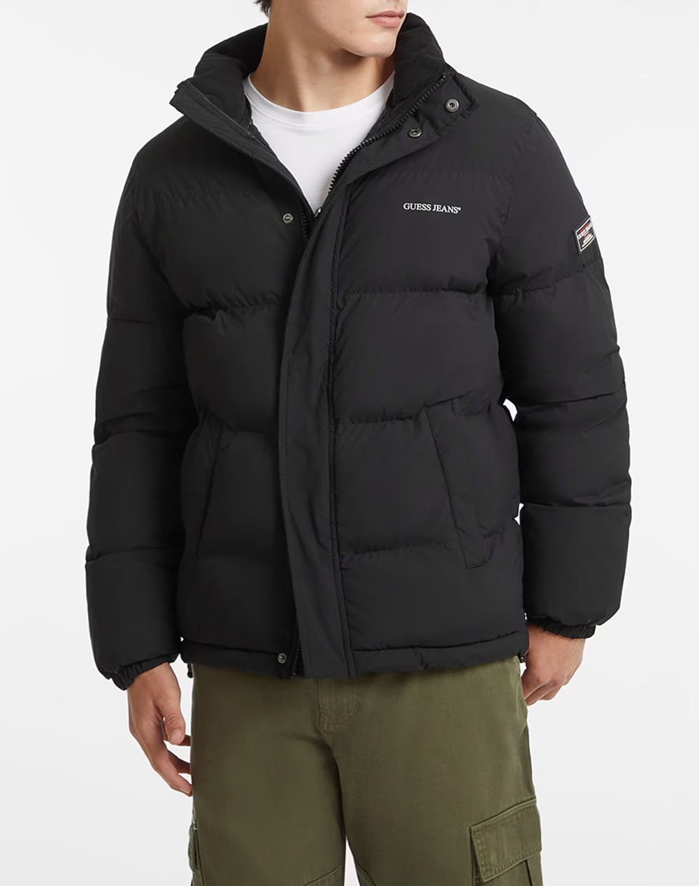 Ανδρικά μπουφάν & ανδρικά παλτό guess jeans σε μαυρο