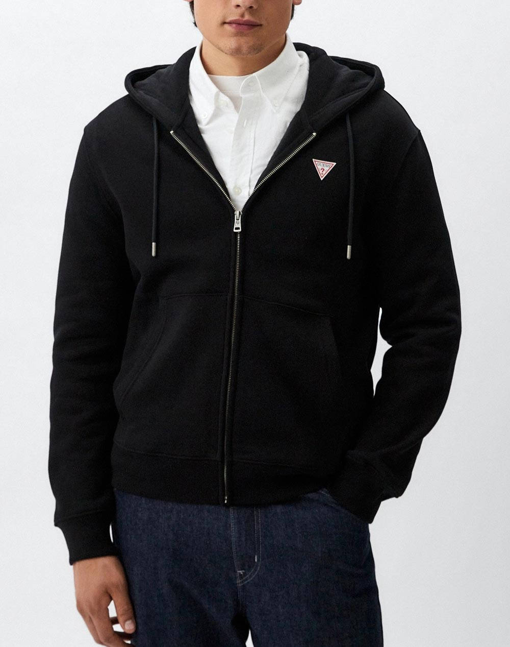 GUESS JEANS GJ ZIP HOOD SLIM MINI TR SWEAT ΦΟΥΤΕΡ ΑΝΔΡΙΚΟ M4YQ28K9V31-JBLK Black