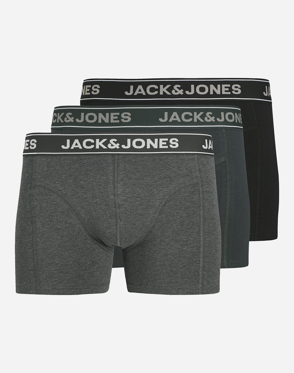 JACK&JONES JACBLACK FRIDAY TRUNKS 3 PACK 12265404-Dark Grey MelangeForestriver Mixed