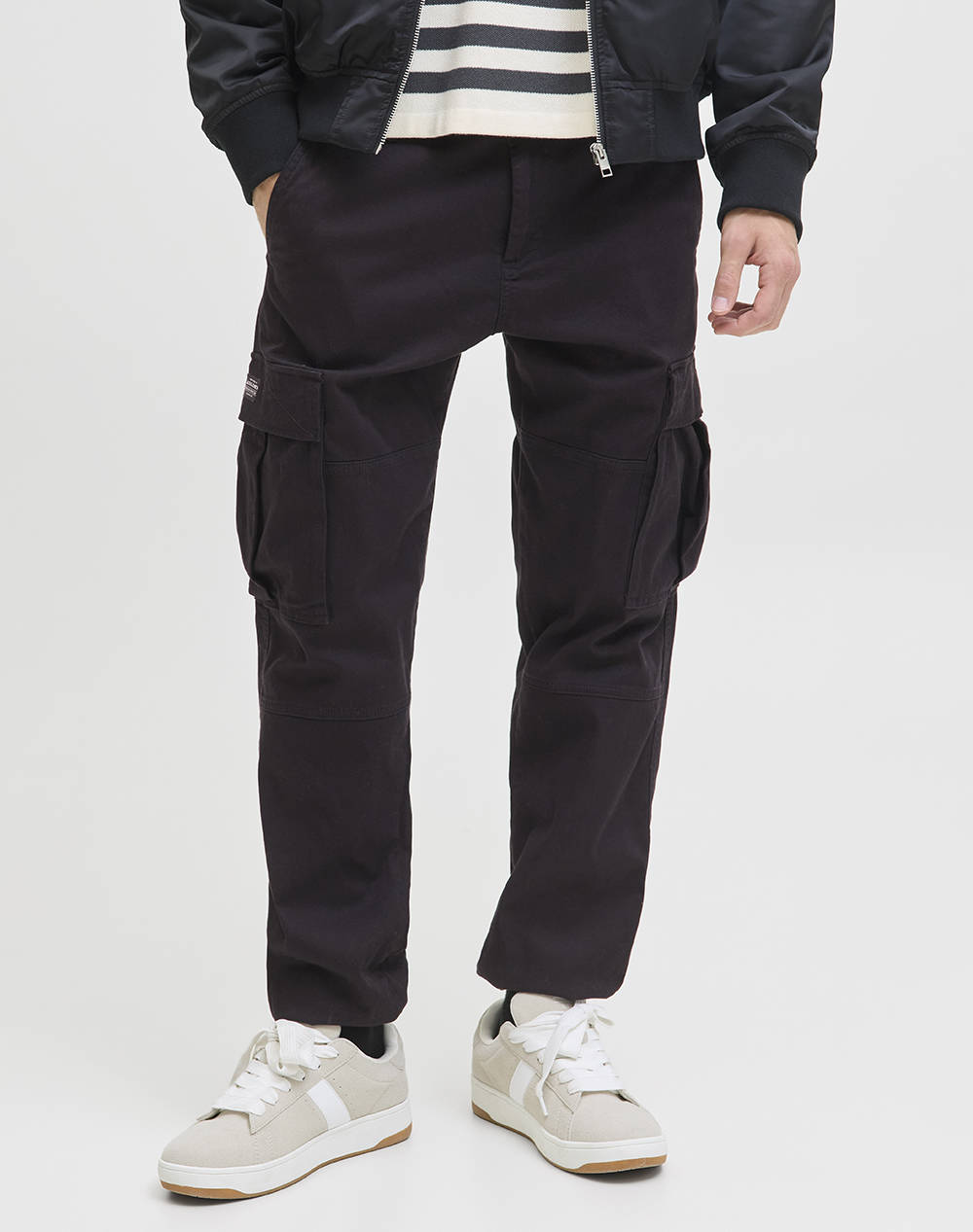 JACK&JONES JACK&JONES JPSTKANE JONNIE CUFFED CARGO RET 12268261-BLACK Black