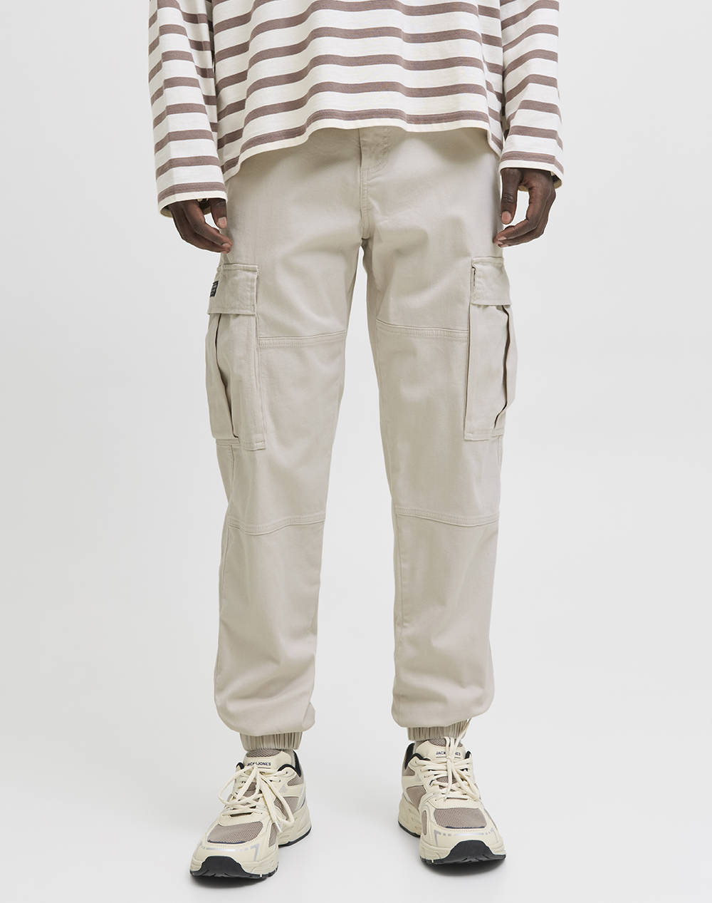 JACK&JONES JACK&JONES JPSTKANE JONNIE CUFFED CARGO RET 12268261-Moonbeam Ecru