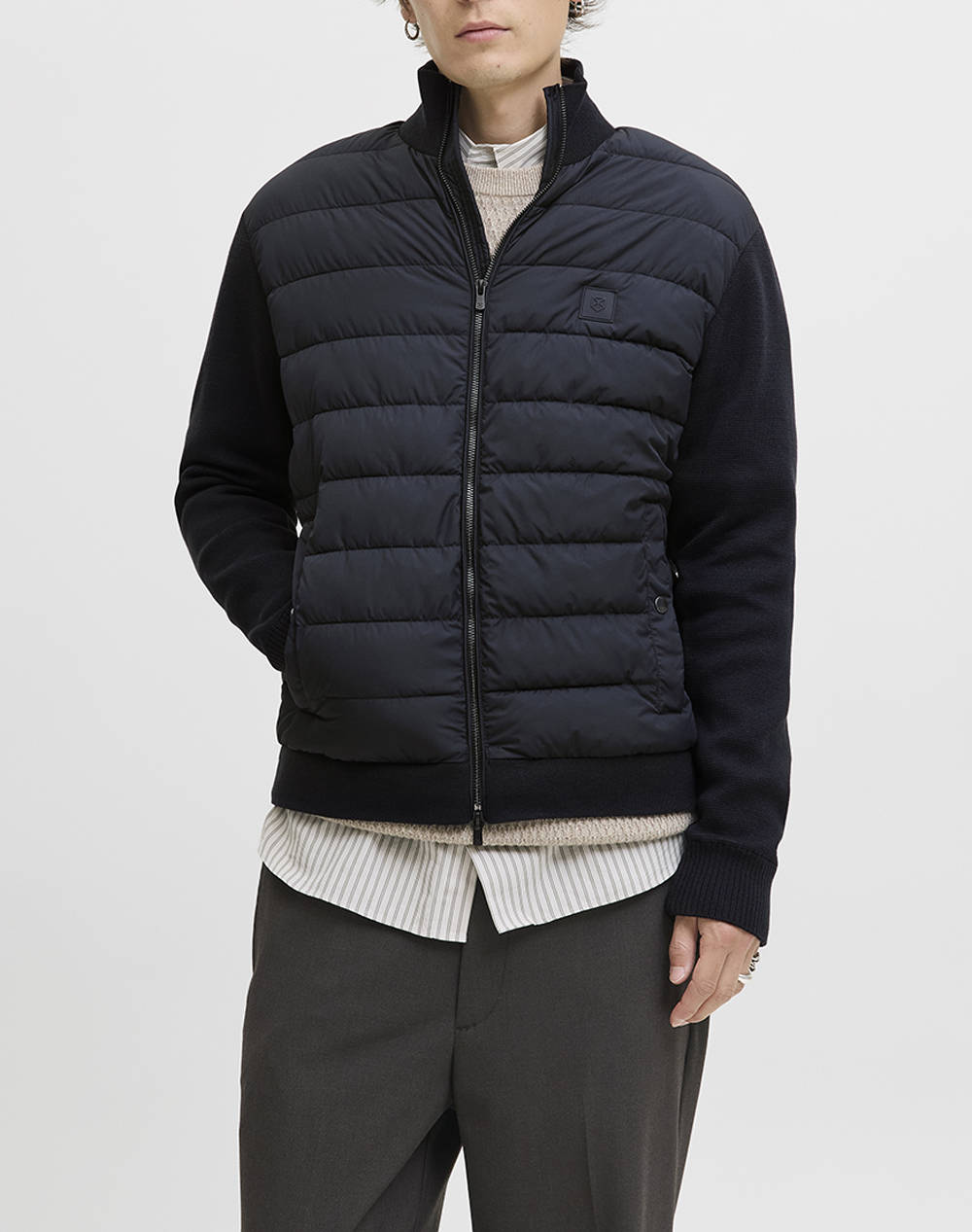JACK&JONES JPRBLAHUDSON HYBRID JACKET 12281340-Dark Navy NavyBlue