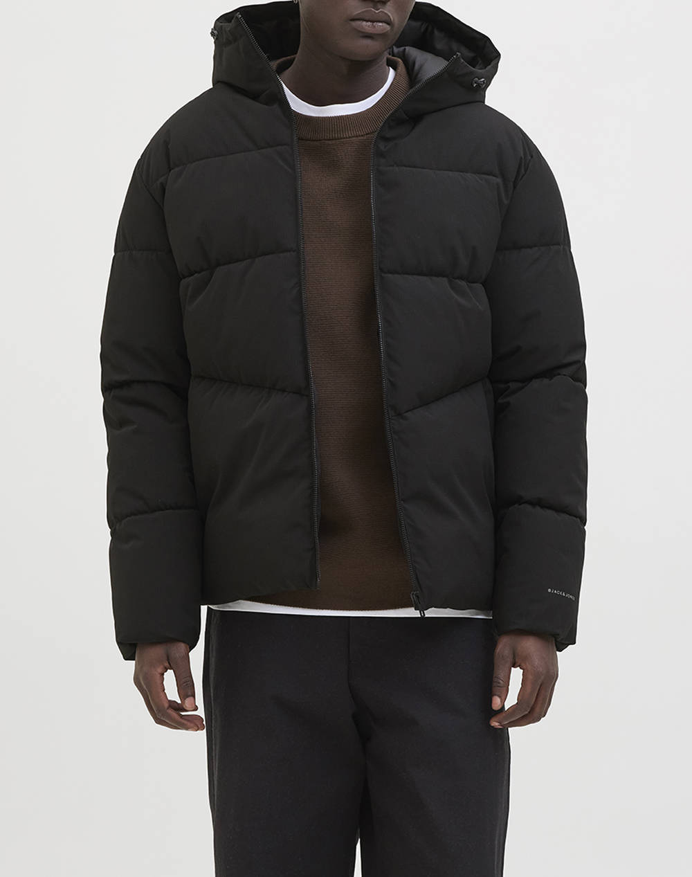 JACK&JONES JJGLOBAL PUFFER JACKET 12283517-BLACK Black