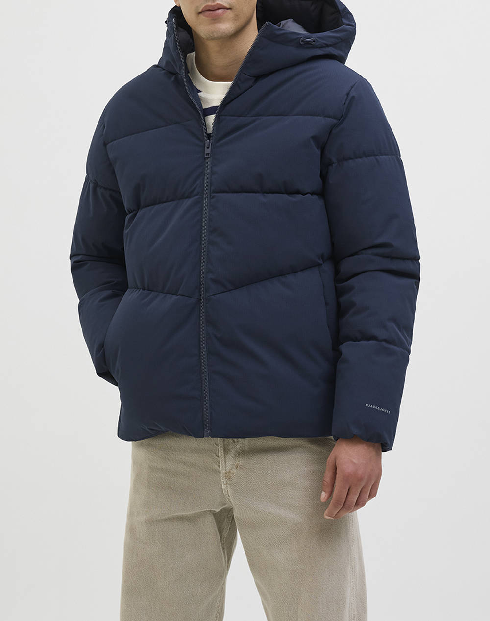 JACK&JONES JJGLOBAL PUFFER JACKET 12283517-Sky Captain DarkBlue
