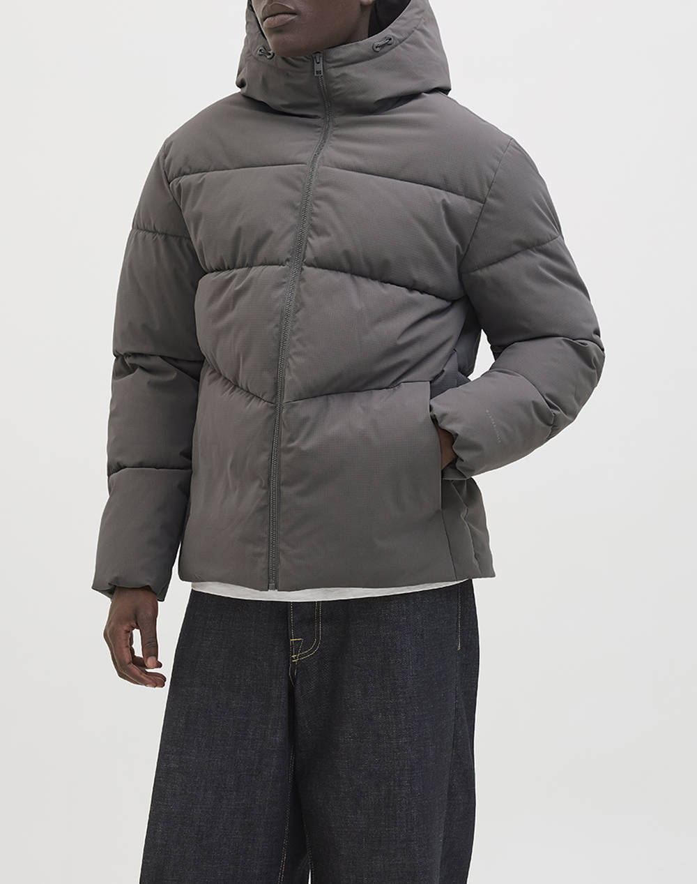 JACK&JONES JJGLOBAL PUFFER JACKET 12283517-Castlerock Gray