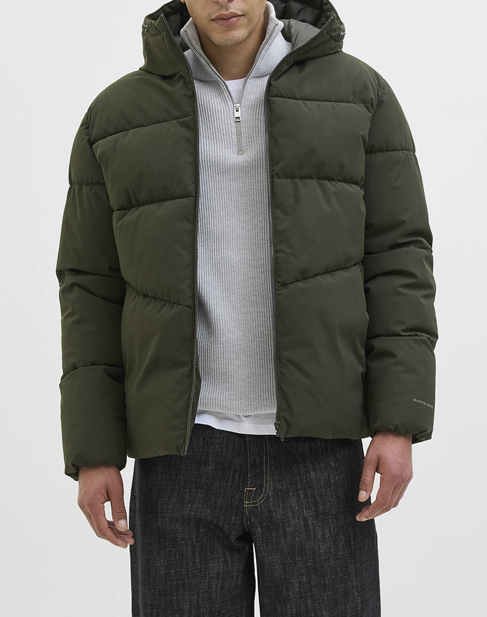 JACK&JONES JJGLOBAL PUFFER JACKET 12283517-ROSIN Khaki