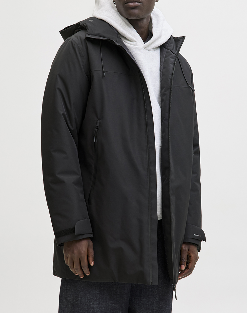 JACK&JONES JCOFUSION TECHNICAL PARKA SN 12283168-BLACK Black
