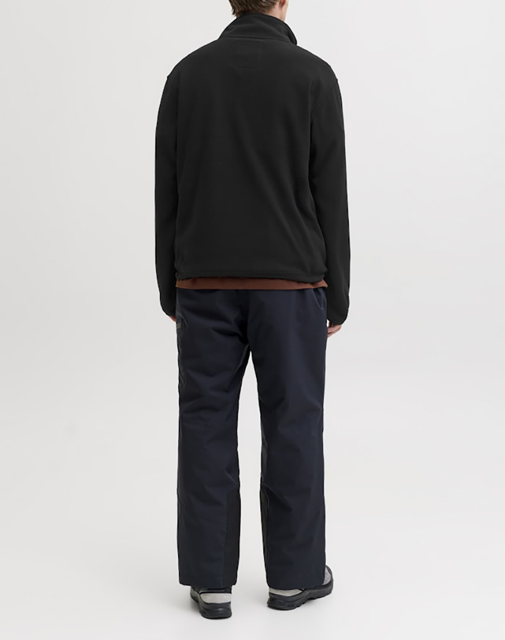 JACK&JONES JJALPES HALF ZIP FLEECE JACKET AW25 12284828-Black BeautyJJPRINT Black φωτογραφία