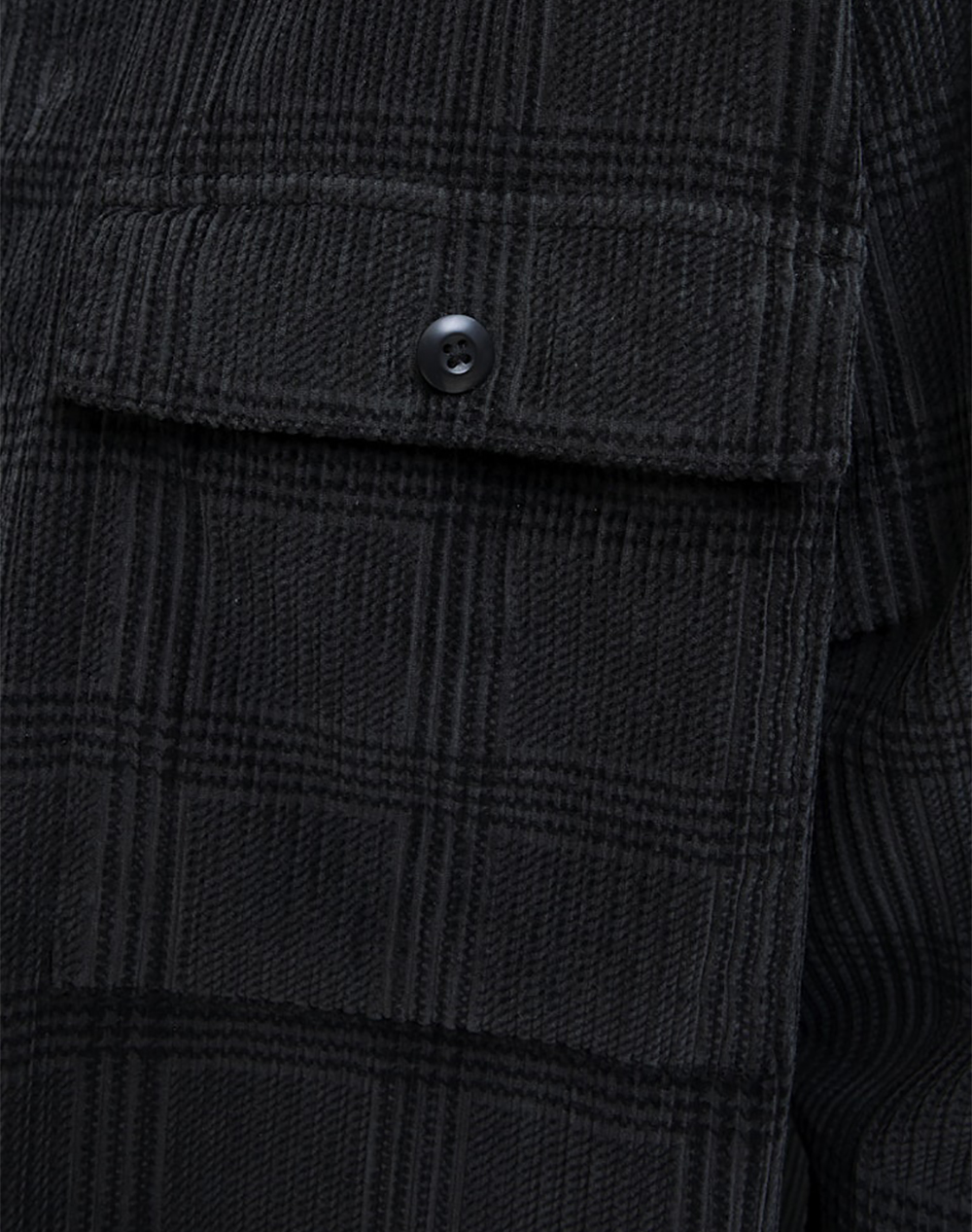 Jack Jones Jprbluwill Corduroy L S Overshirt Sn 12282350-Volcanic Ashcheck Jetblack ανδρικά ρούχα πουκάμισα Politikos Shop Πολιτικός