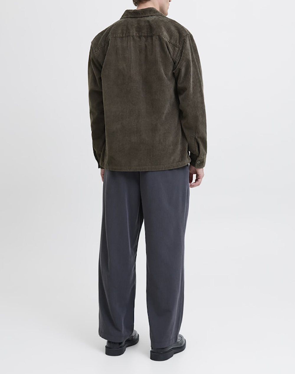 JACK&JONES JPRBLUWILL CORDUROY L/S OVERSHIRT SN 12282350-Black OliveSOLID Olive φωτογραφία