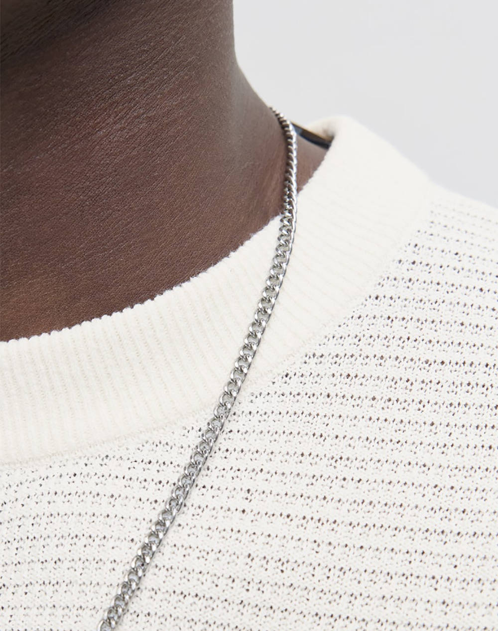 Jack Jones Jcotier Knit Crew Neck 12283452-Sea Salt Offwhite ανδρικά ρούχα μπλούζες Πλεκτά Politikos Shop Πολιτικός