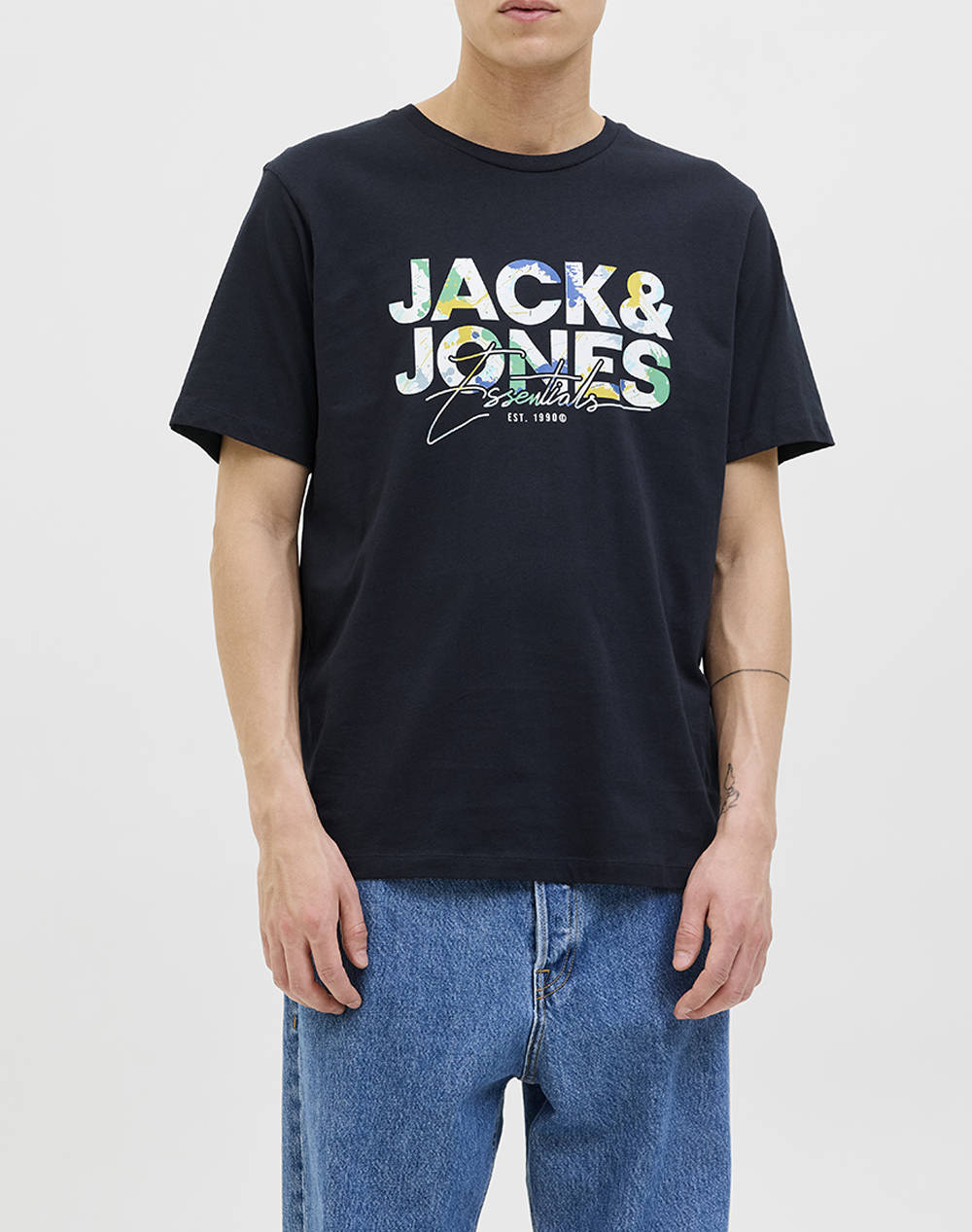 JACK&JONES JACK&JONES JJGEPLAS TEE SS CREW NECK LN 12278523-Sky Captain DarkBlue