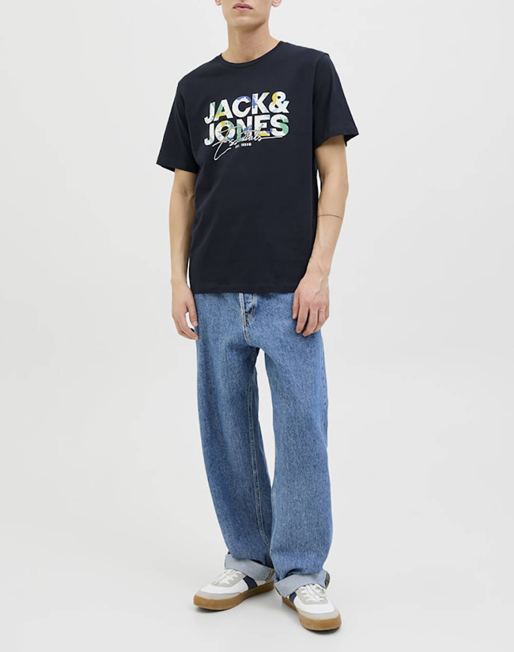 JACK&JONES JJGEPLAS TEE SS CREW NECK LN 12278523-Sky Captain DarkBlue φωτογραφία