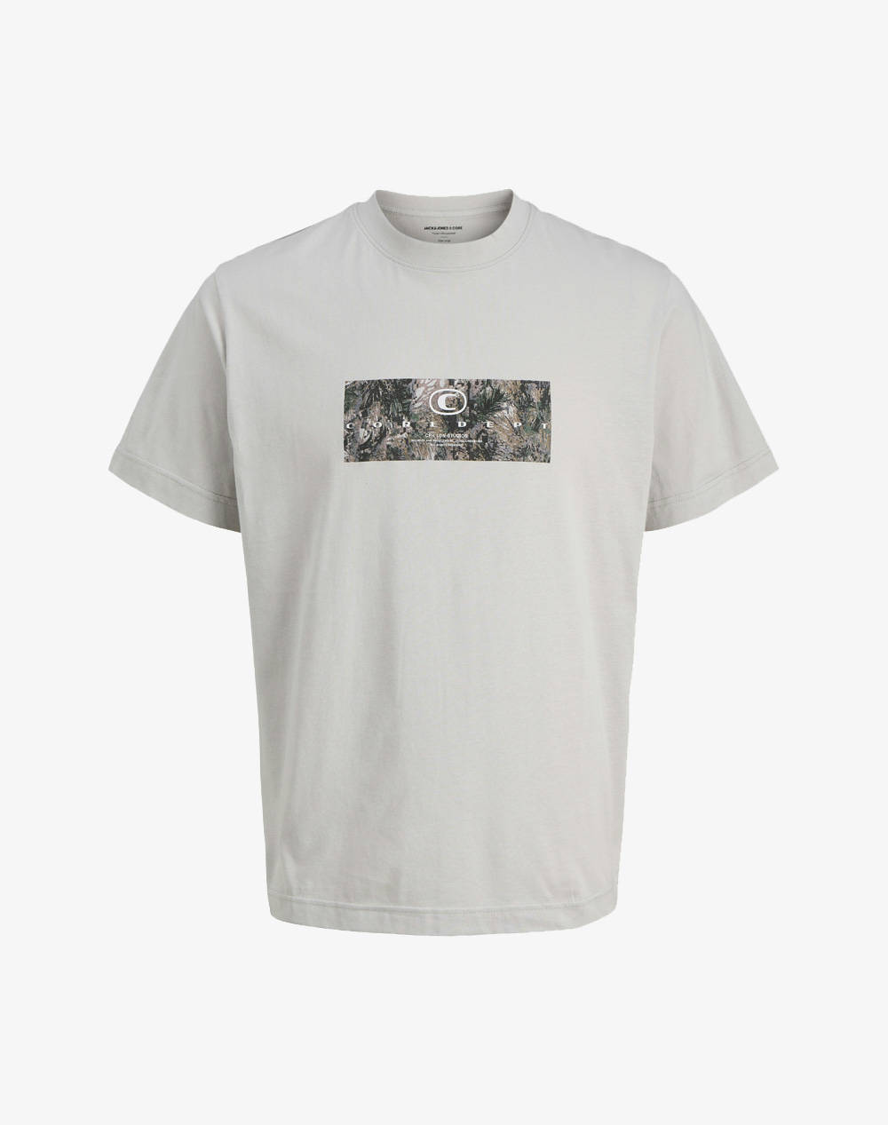 JACK&JONES JCOSTANCE FRONT TEXT TEE SS CREW NECK 12283401-Vapor Blue LightGray