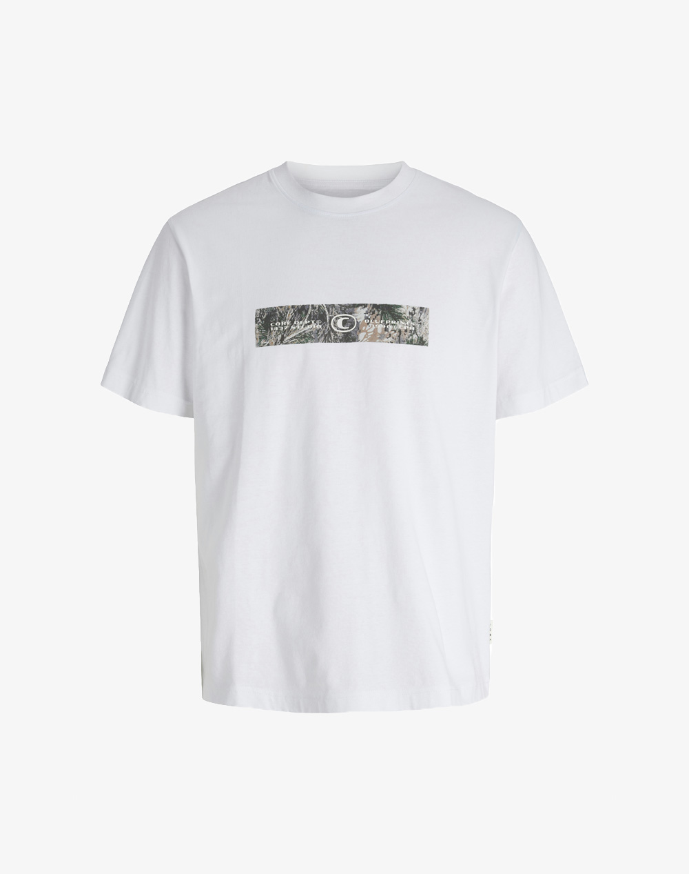 JACK&JONES JCOSTANCE FRONT TEXT TEE SS CREW NECK 12283401-BRIGHT WHITE White