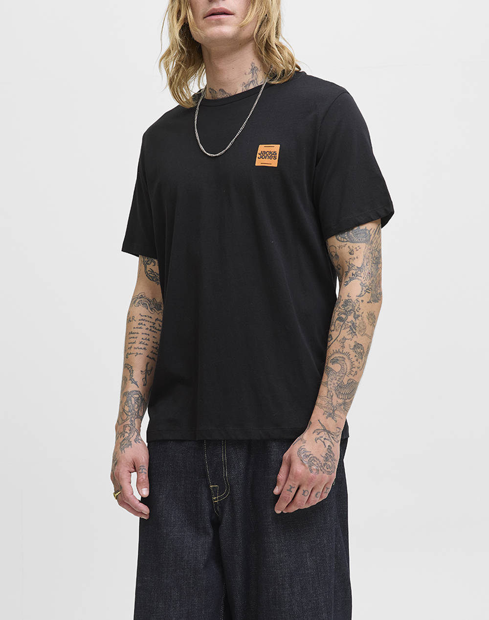 JACK&JONES JJBRANDY TEE SS CREW NECK LN 12279100-BLACK Black