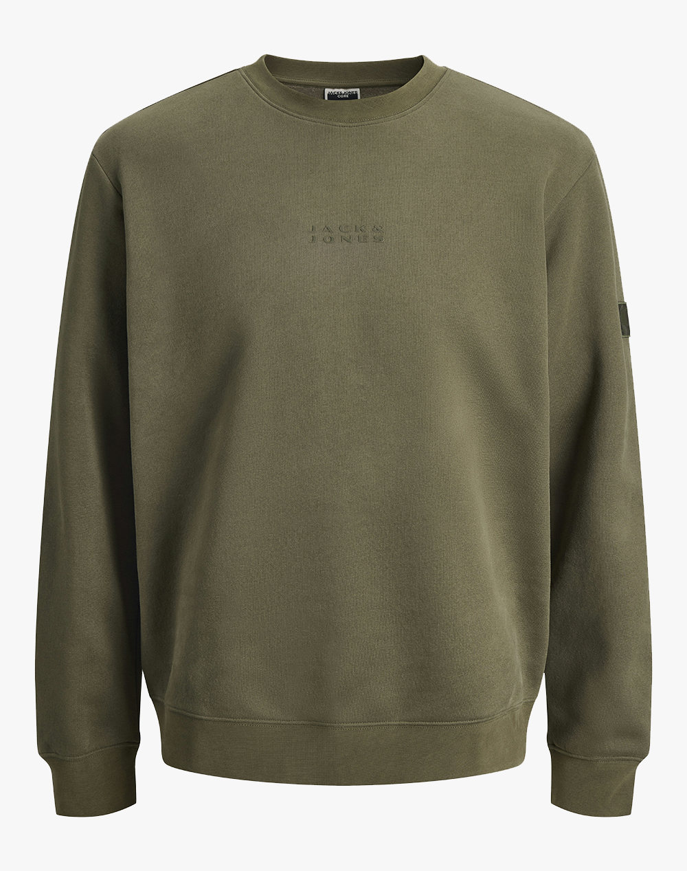 JACK&JONES JCOPOINT SWEAT BADGE CREW NECK BF 12285667-Grape LeafJJ Khaki