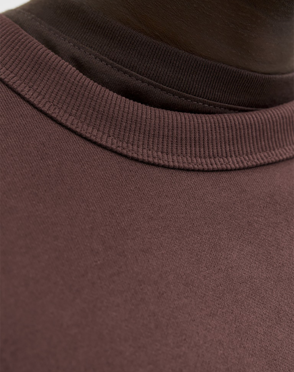 JACK&JONES JORBLEECKER BRANDING SWEAT CREW BF 12286775-Deep MahoganyORG Brown φωτογραφία