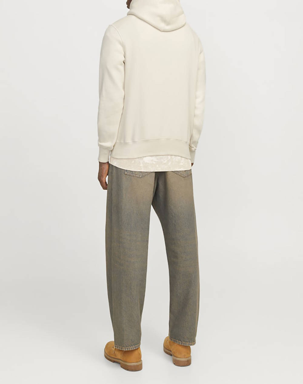 JACK&JONES JORFREDERIKSBERG SWEAT HOOD SPA 12270541-Antique White OffWhite φωτογραφία