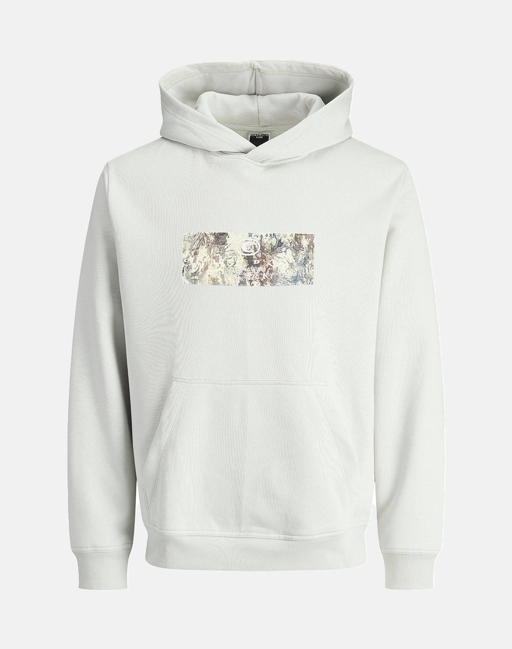 JACK&JONES JCOSTANCE TEXT PRINT SWEAT HOOD 12282839-Vapor Blue LightBlue