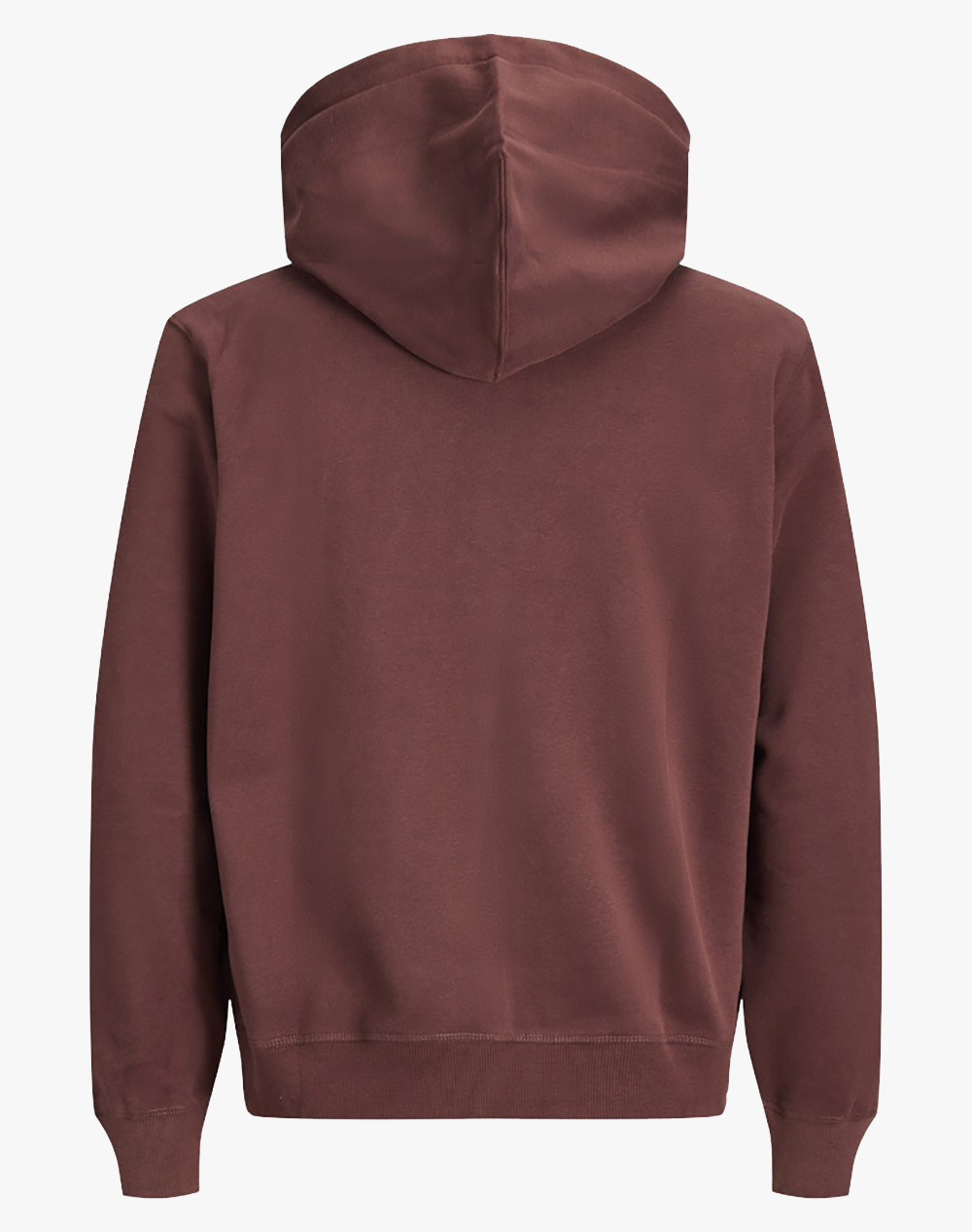 JACK&JONES JORBLEECKER BRANDING SWEAT HOOD BF 12285796-Deep MahoganyJJ DarkBrown φωτογραφία