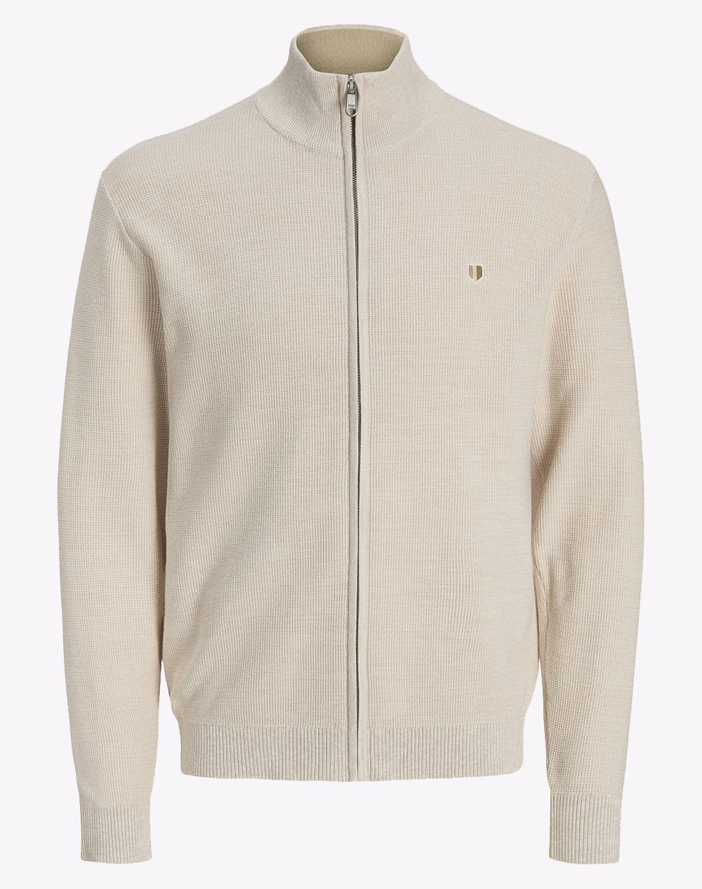JACK&JONES JACK&JONES JPRBLUREX KNIT FULL ZIP CARDIGAN LN 12284356-Whitecap Gray Biege
