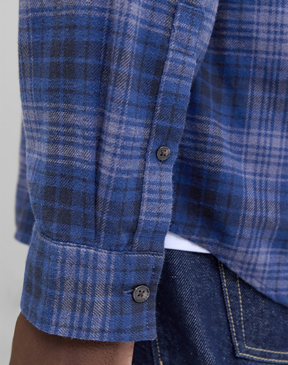 JJ REBEL JREBTRACK CHECK SHIRT LS 12285186-Sky CaptainW.Checks Blue φωτογραφία