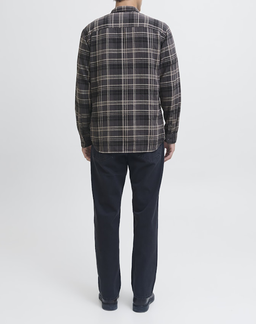 JJ REBEL JREBTRACK CHECK SHIRT LS 12285186-AsphaltW.Checks DarkGray φωτογραφία