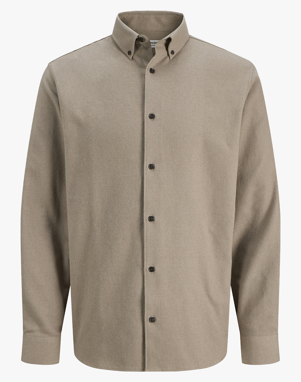 JJ REBEL JREBIKE MELANGE SHIRT LS SN 12279481-Roasted Cashew SandyBrown