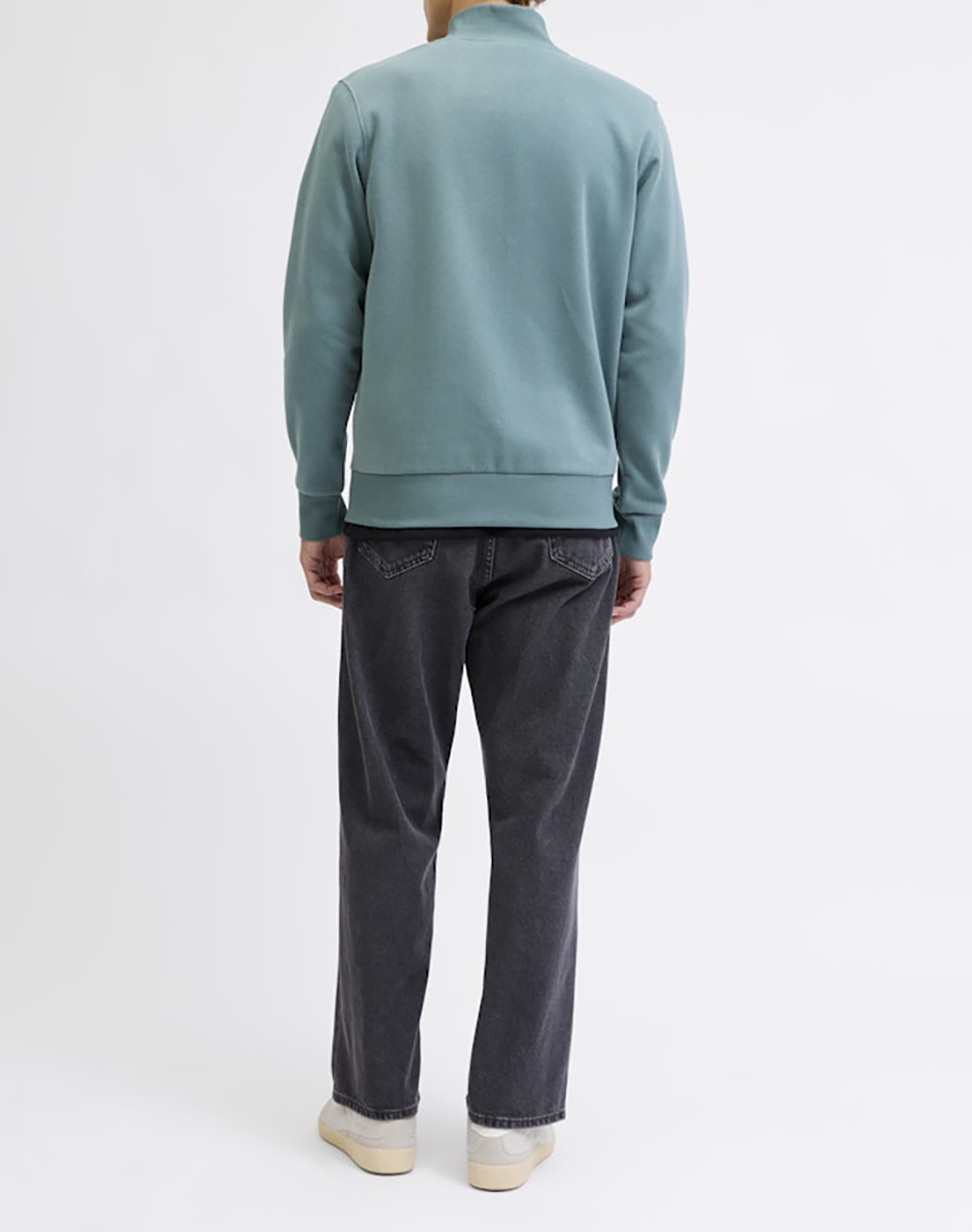 JJ REBEL JREBZACK SWEAT FULL ZIP HIGH NECK 12288059-Silver Pine Ciel φωτογραφία