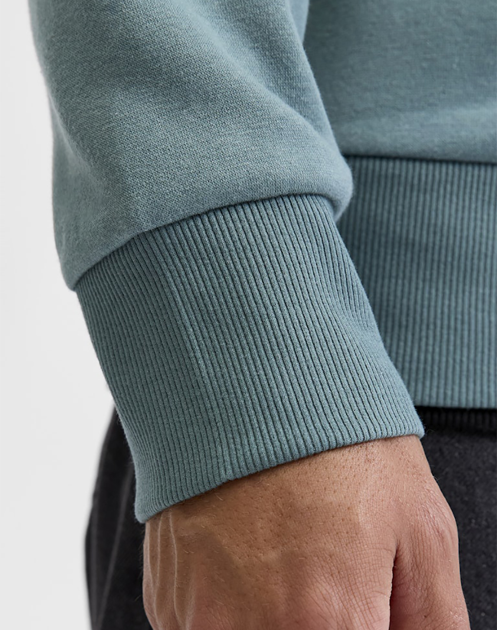 JJ REBEL JREBZACK SWEAT FULL ZIP HIGH NECK 12288059-Silver Pine Ciel φωτογραφία