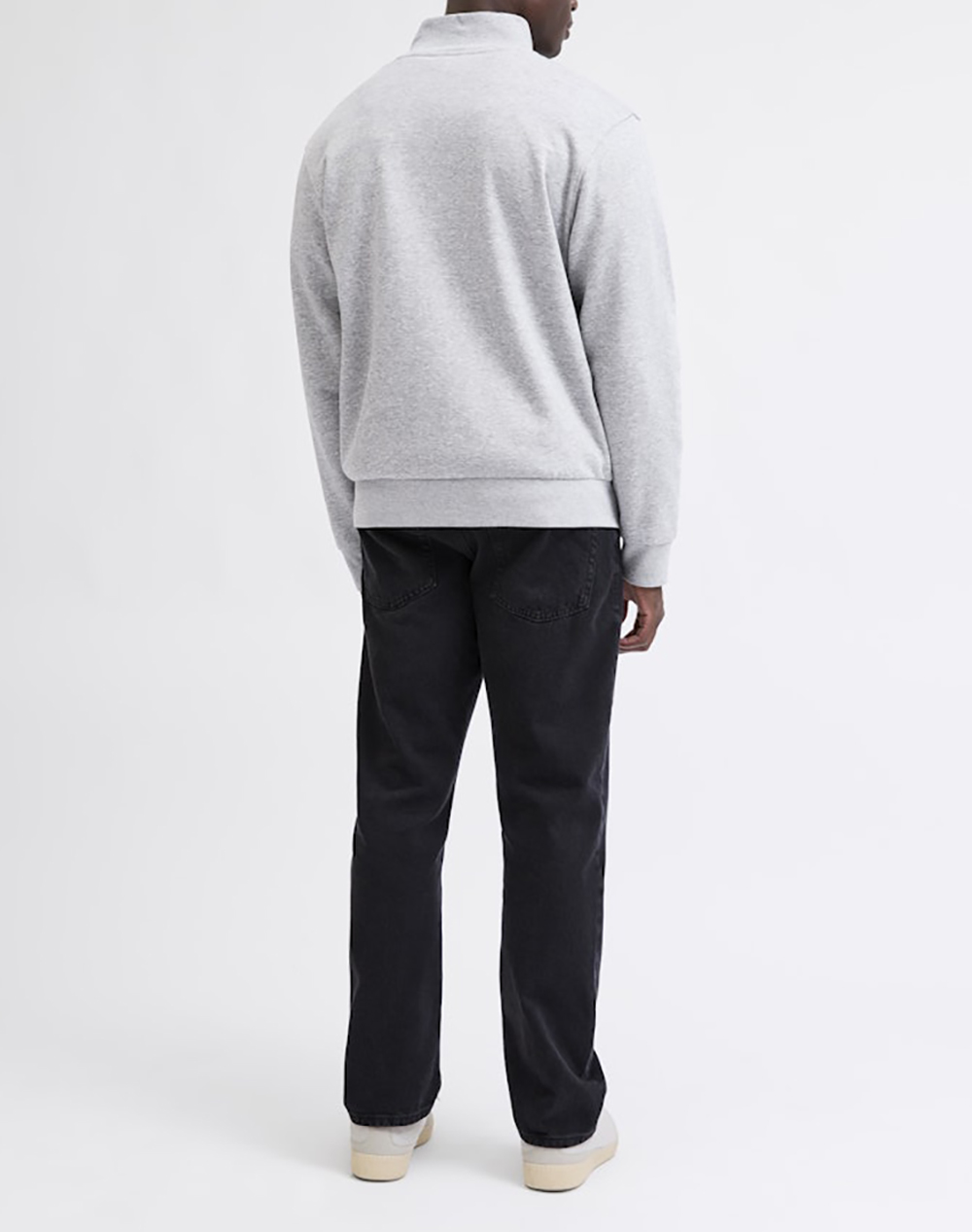 JJ REBEL JREBZACK SWEAT FULL ZIP HIGH NECK 12288059-Light Grey Melange LightGray φωτογραφία