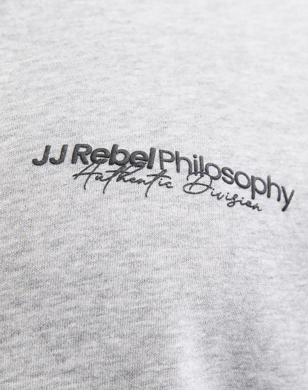 JJ REBEL JREBZACK SWEAT FULL ZIP HIGH NECK 12288059-Light Grey Melange LightGray φωτογραφία