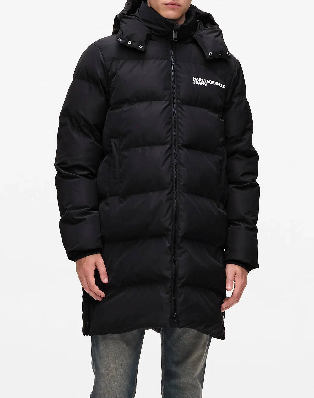 KARL LAGERFELD JEANS KLJ LONG PUFFER A4M15028-999 Black