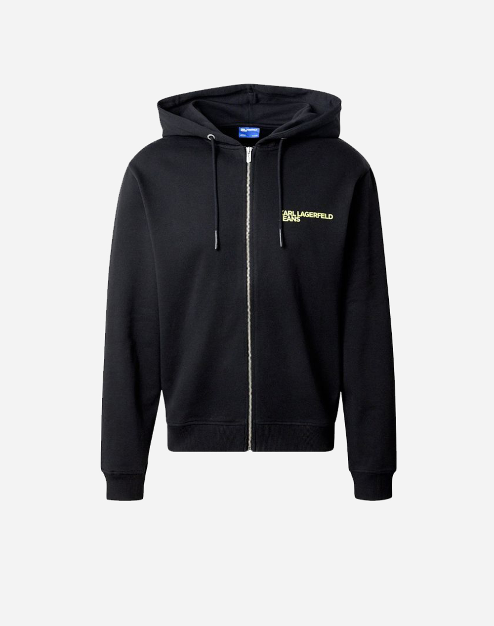 KARL LAGERFELD JEANS KLJ REG ZIP-UP FISHEYE HOODIE A3M20030-999 Black