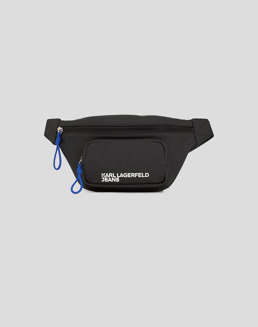 KARL LAGERFELD JEANS KARL LAGERFELD JEANS KLJ COATED PU BUMBAG (Διαστάσεις; 18 x 16 x 8εκ.) A3M30250-999 Black