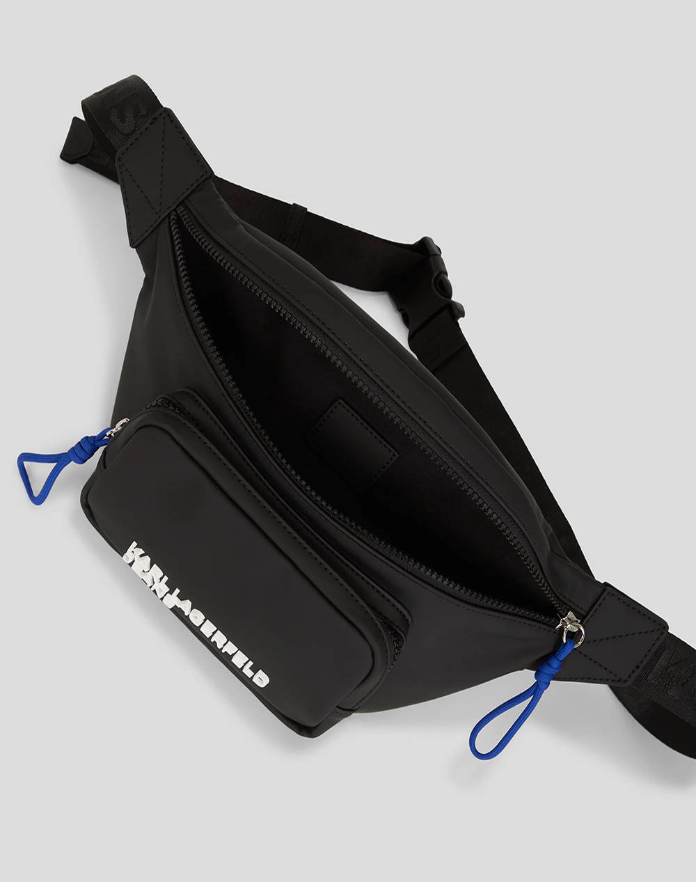 KARL LAGERFELD JEANS KLJ COATED PU BUMBAG (Διαστάσεις; 18 x 16 x 8εκ.) A3M30250-999 Black φωτογραφία