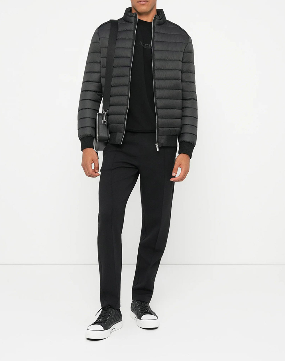 Karl Lagerfeld Blouson 505033-554587-48-54-990 Black ανδρικά ρούχα Πανωφορια μπουφάν Politikos Shop Πολιτικός