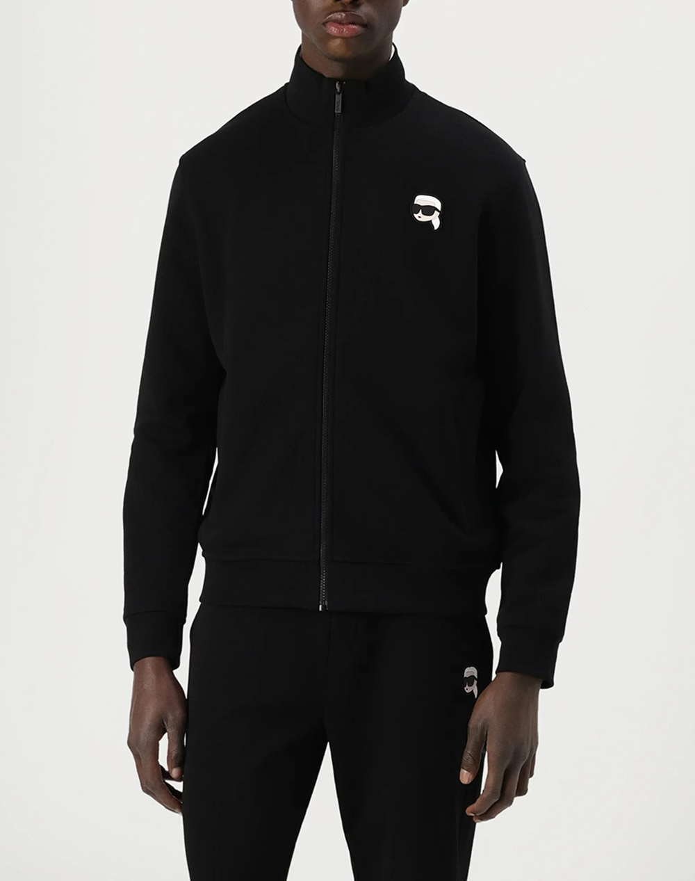 KARL LAGERFELD SWEAT ZIP JACKET NOS 705712-500900-990 Black