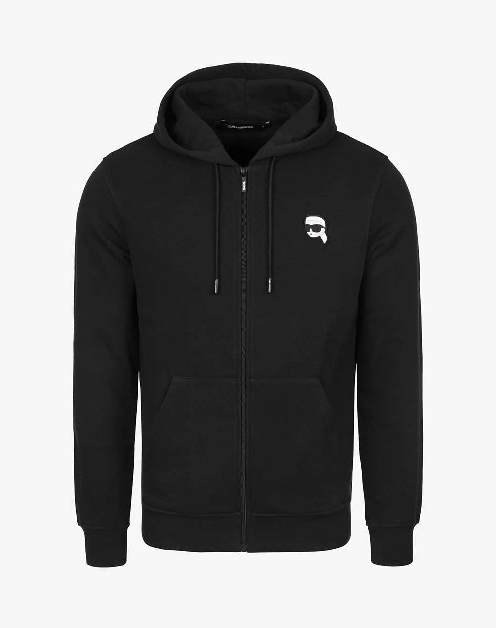 Karl Lagerfeld Sweat Hoody Jacket 705045-554910-990 Black ανδρικά ρούχα ζακέτες φούτερ Politikos Shop Πολιτικός