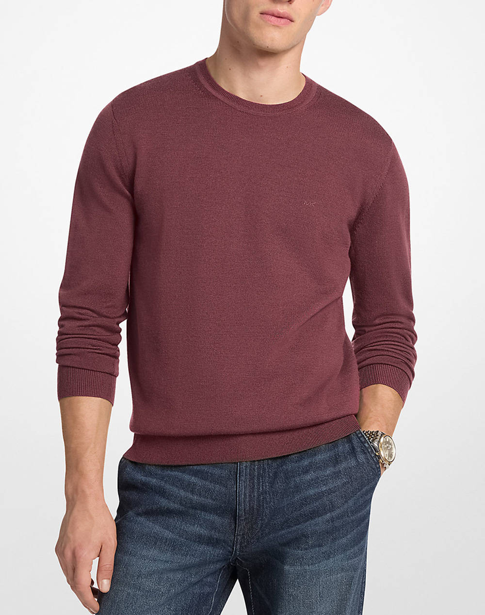 MICHAEL KORS CF460F77AP ΠΟΥΛΟΒΕΡ ΜΑΚΡΥΜΑΝΙΚΟ MICHAEL KORS MENS CF460F77AP-608 Firebrick